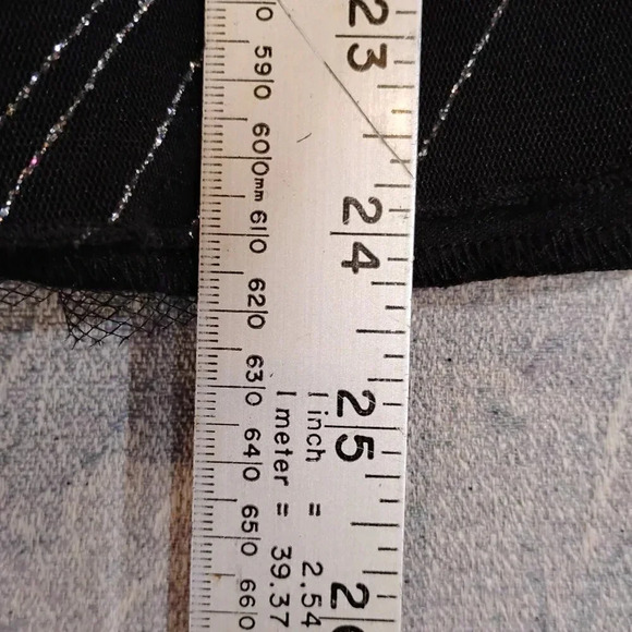 Eclipse Women's Black & Silver Glitter  Strapless Evening Dress Size XS - Picture 12 of 12